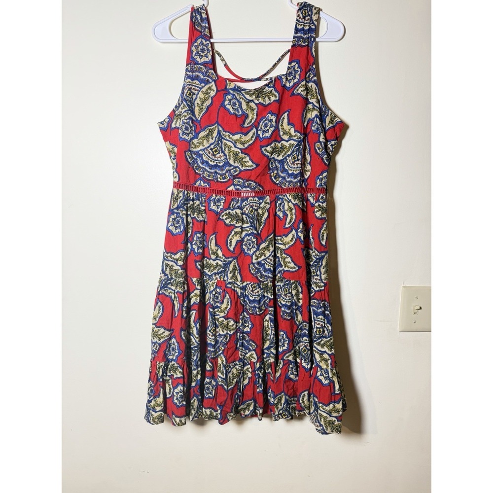 Maurice's Womens Paisley Dress M American Preppy Coastal Vacation Wear Fun
